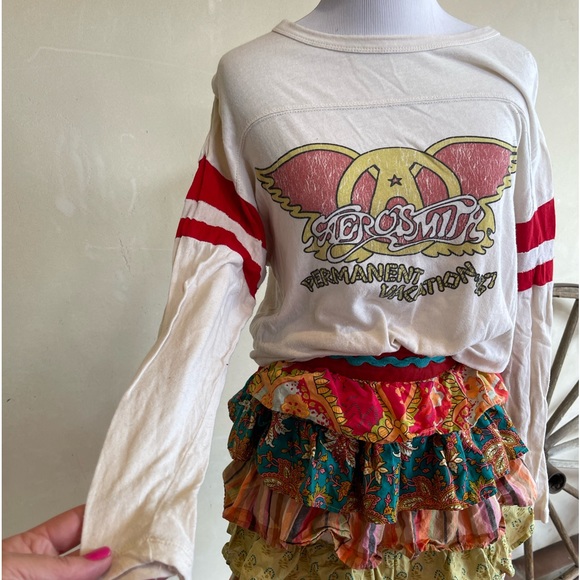 AREOSMITH Permanent Vacation Tour Vtg 1987 Band Tee Cities Dates on Back XLarge! - Picture 5 of 8